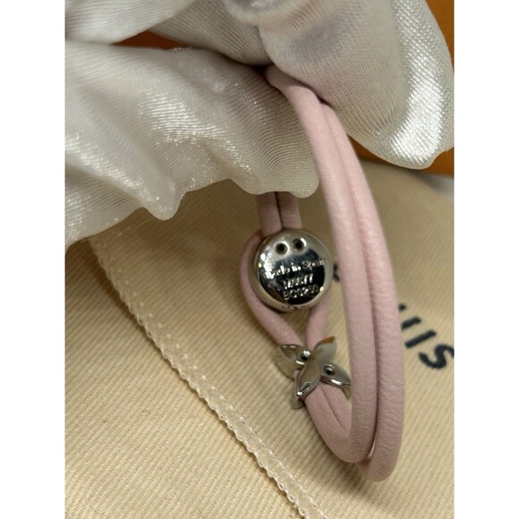 Louis Vuitton Keep A Secret M6677F Pink Leather Metal Bracelet 6 inches - Picture 10 of 13